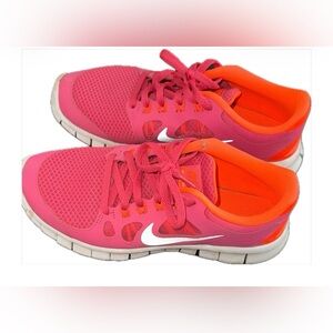 Nike Kids Pink and Orange Athletic Sneakers